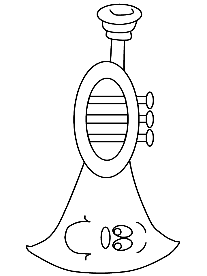 Music Coloring Pages horn2 Printable 2021 4314 Coloring4free