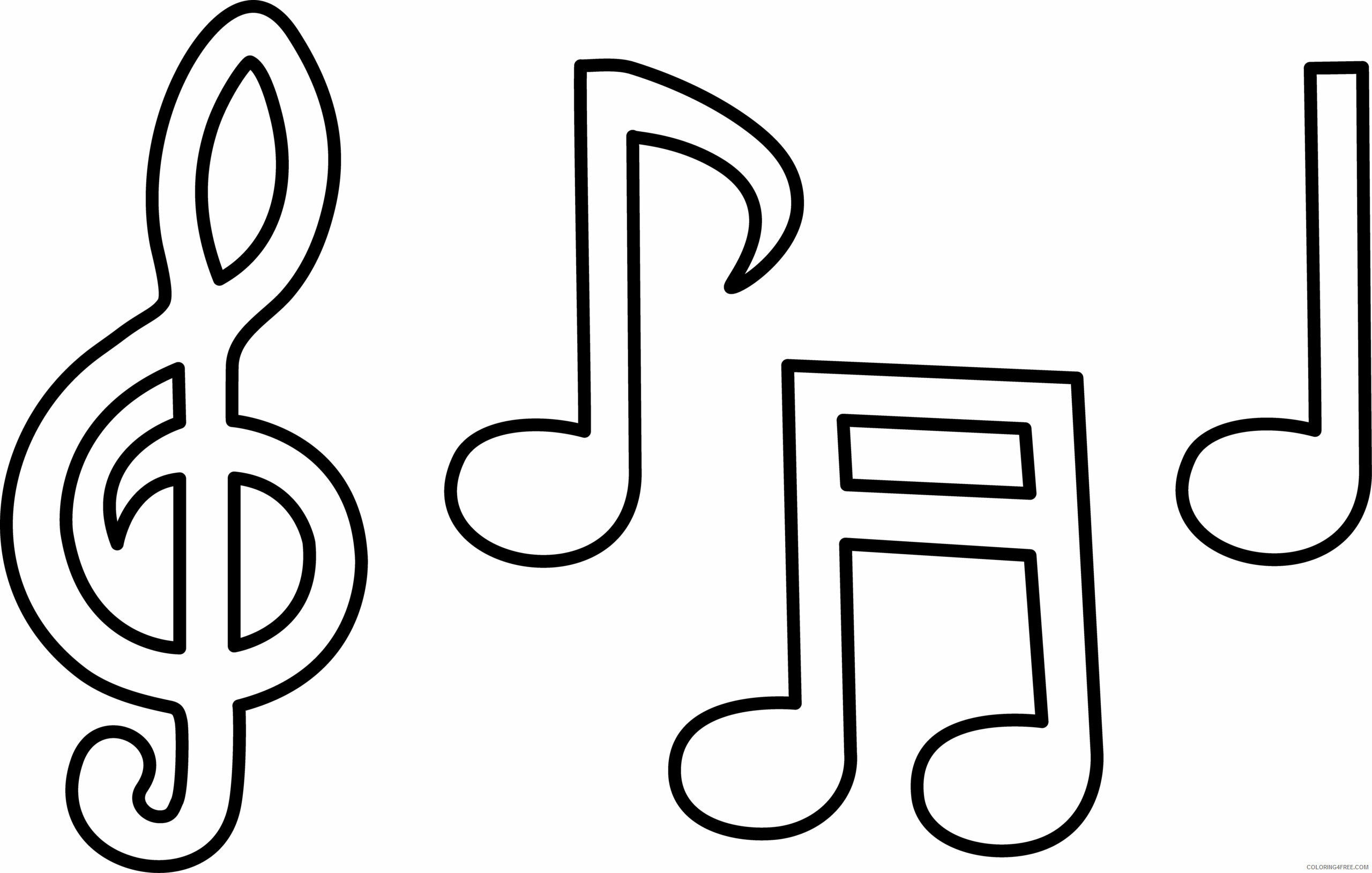 Music Notes Coloring Pages Music Note Printable 2021 4323 Coloring4free