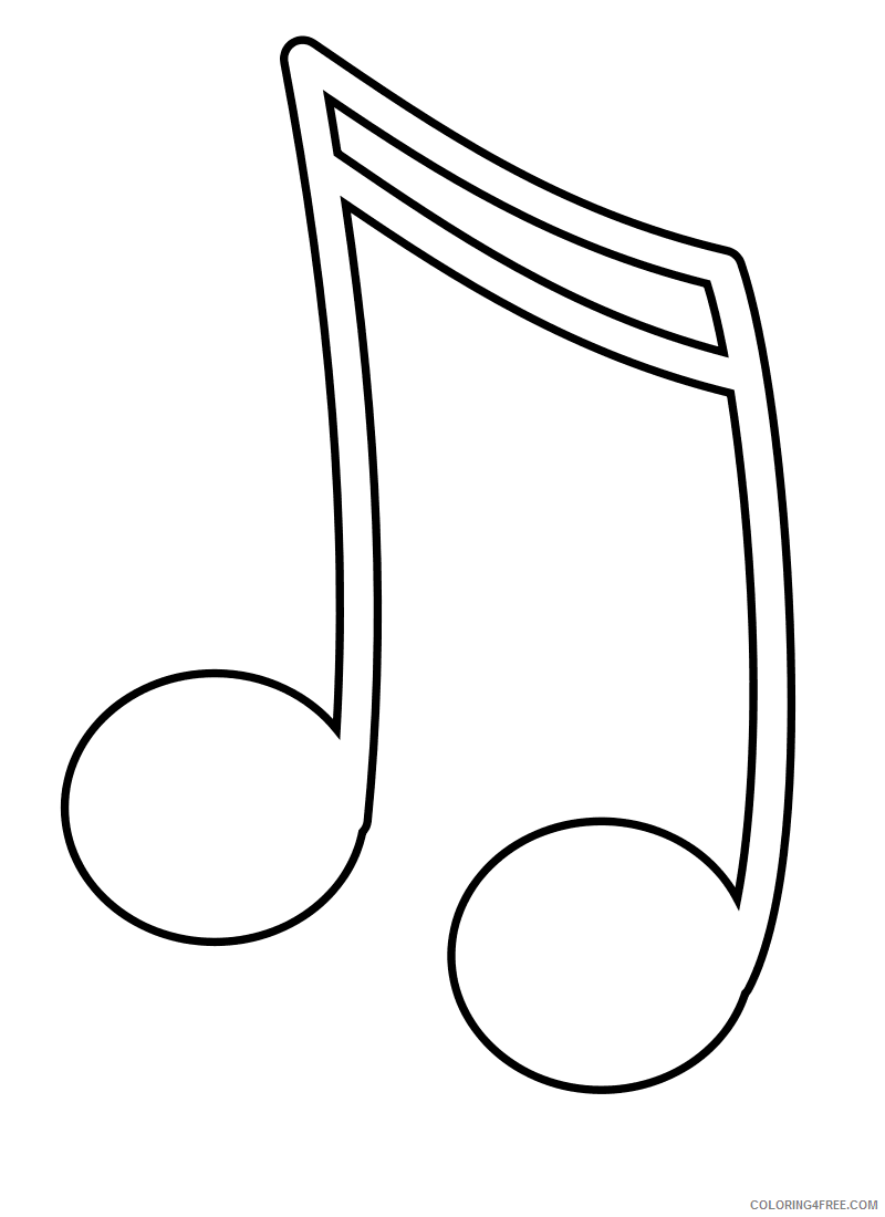 Music Notes Coloring Pages Music Note To Print Printable 2021 4325 Coloring4free