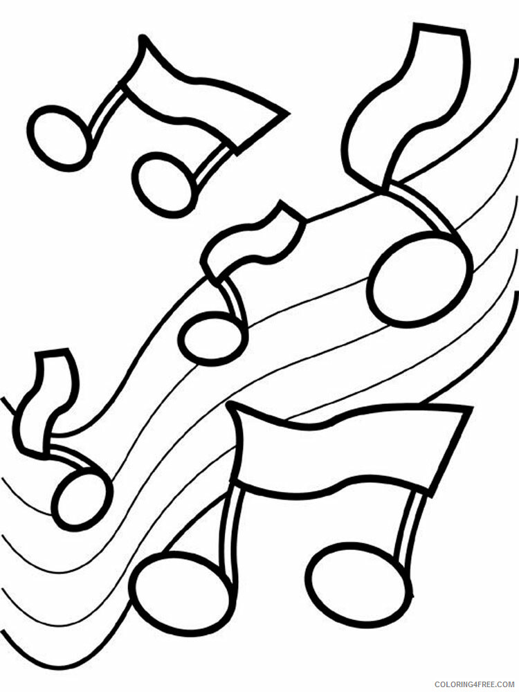 Music Notes Coloring Pages Music Notes 6 Printable 2021 4326 Coloring4free