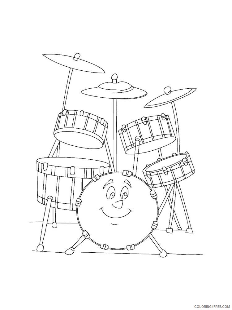 Musical Instrument Coloring Pages Musical Instrument 10 Printable 2021 4330 Coloring4free
