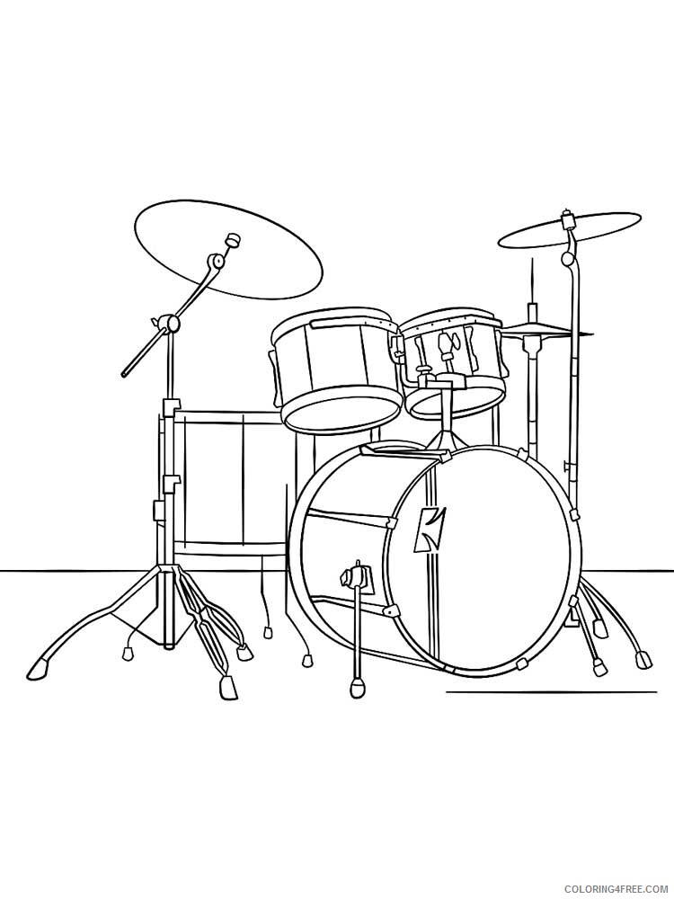 Musical Instrument Coloring Pages Musical Instrument 12 Printable 2021 4332 Coloring4free