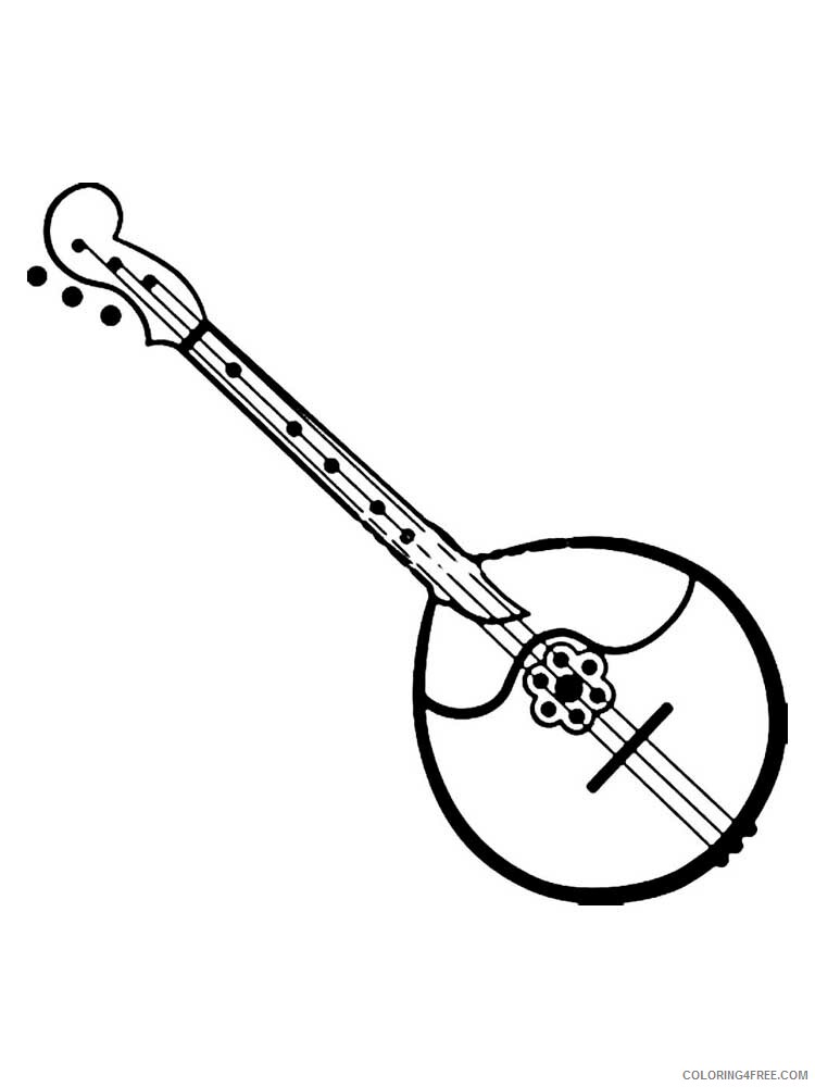 Musical Instrument Coloring Pages Musical Instrument 16 Printable 2021 4335 Coloring4free
