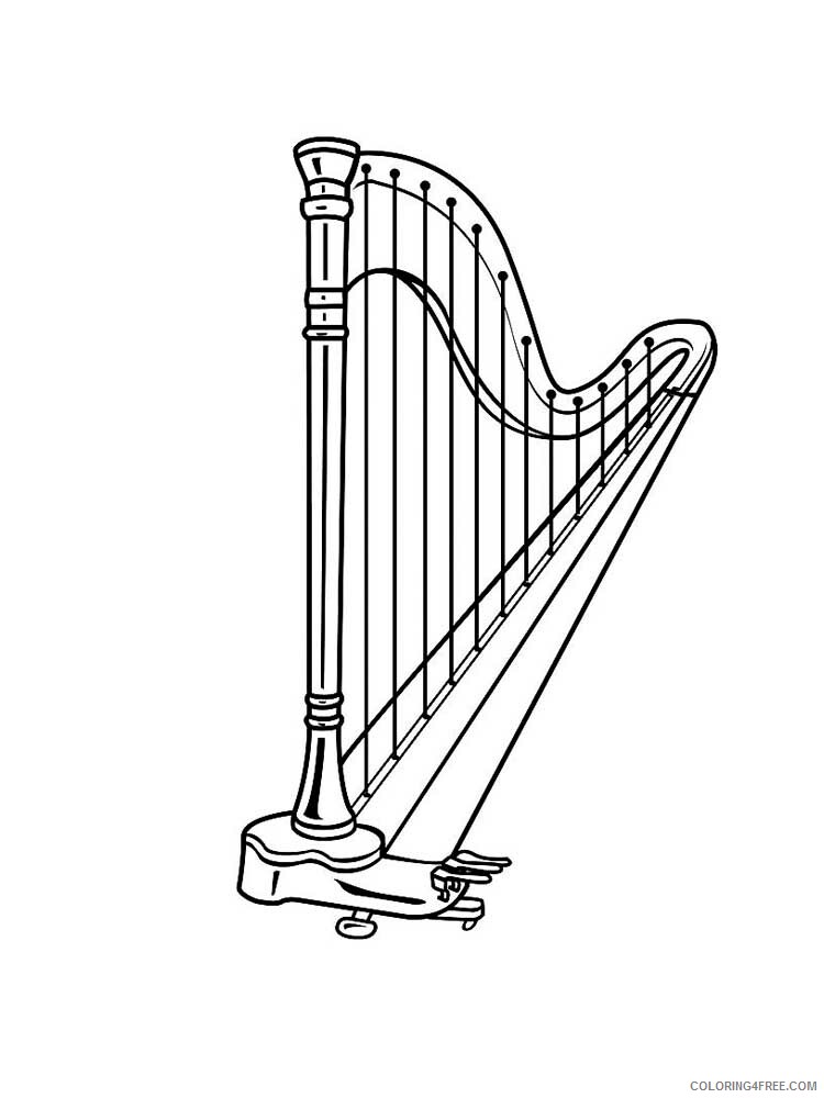 Musical Instrument Coloring Pages Musical Instrument 17 Printable 2021 4336 Coloring4free