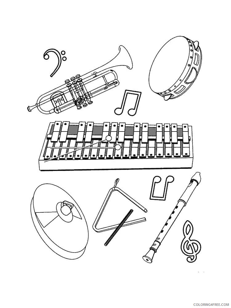 Musical Instrument Coloring Pages Musical Instrument 27 Printable 2021 4344 Coloring4free