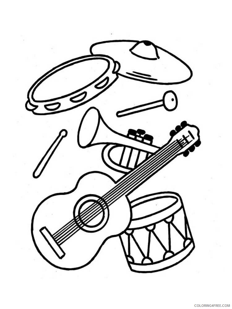 Musical Instrument Coloring Pages Musical Instrument 29 Printable 2021 4346 Coloring4free