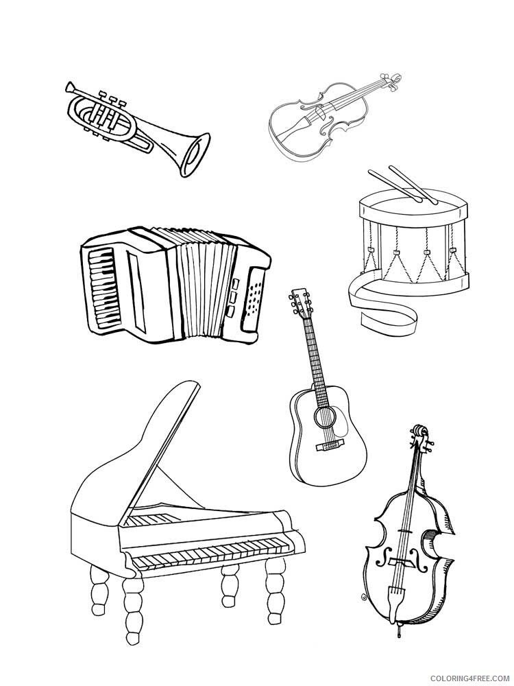 Musical Instrument Coloring Pages Musical Instrument 34 Printable 2021 4351 Coloring4free