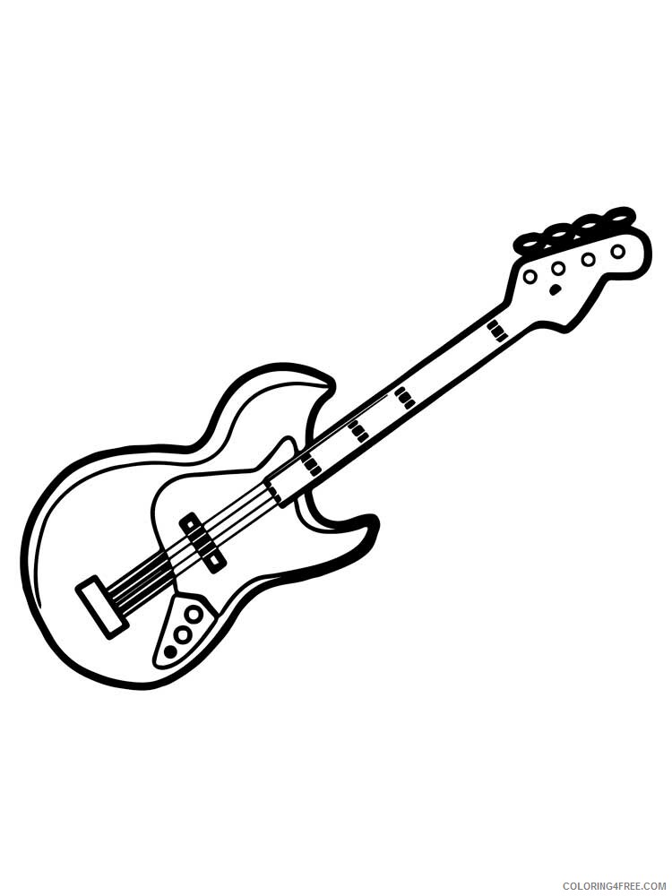 Musical Instrument Coloring Pages Musical Instrument 4 Printable 2021 4353 Coloring4free