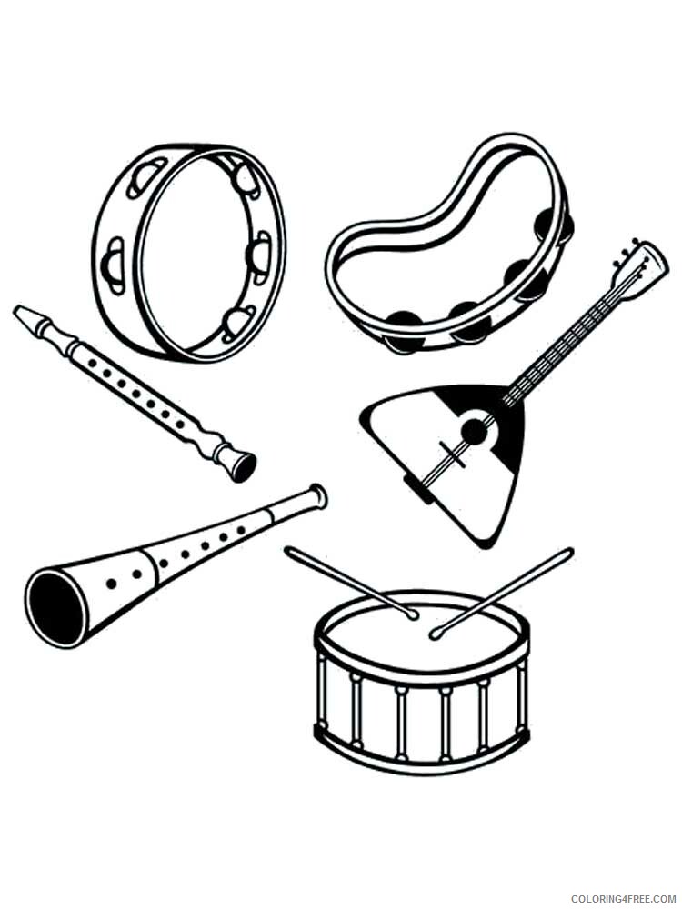 Musical Instrument Coloring Pages Musical Instrument 6 Printable 2021 4362 Coloring4free