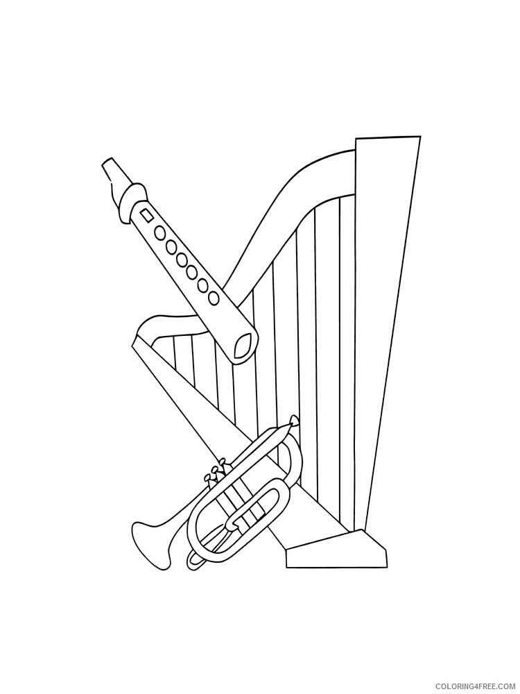 Musical Instrument Coloring Pages Musical Instrument 8 Printable 2021 4367 Coloring4free