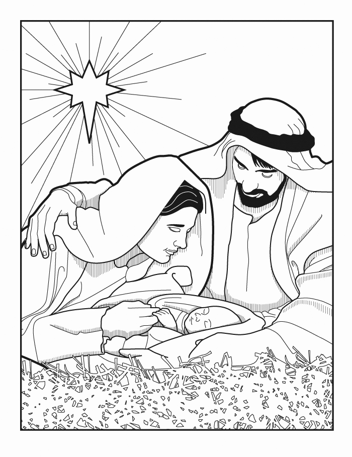 Nativity Coloring Pages Joseph and Mary Nativity Printable 2021 4375 Coloring4free
