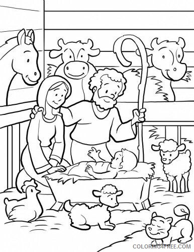 Nativity Coloring Pages free nativity Printable 2021 4371 Coloring4free