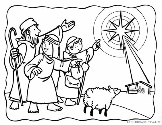 Nativity Coloring Pages free nativity Printable 2021 4373 Coloring4free