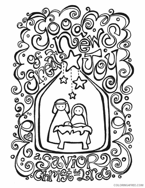 Nativity Coloring Pages free nativity sheets Printable 2021 4372 Coloring4free