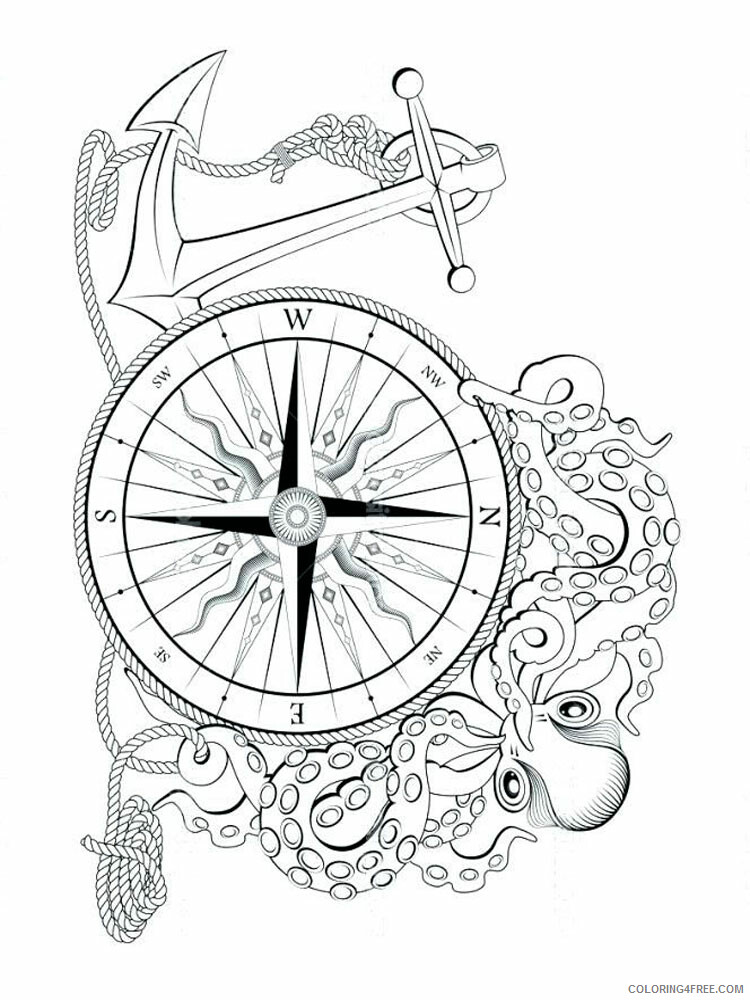 Nautical Coloring Pages Nautical 1 Printable 2021 4380 Coloring4free