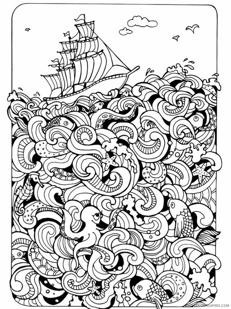 Nautical Coloring Pages Nautical 2 Printable 2021 4381 Coloring4free