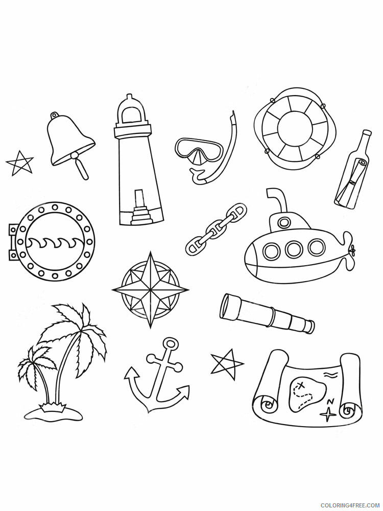 Nautical Coloring Pages Nautical 6 Printable 2021 4384 Coloring4free