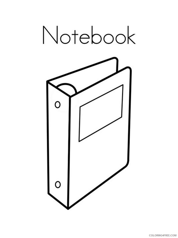 Notebook Coloring Pages notebook 4 Printable 2021 4389 Coloring4free