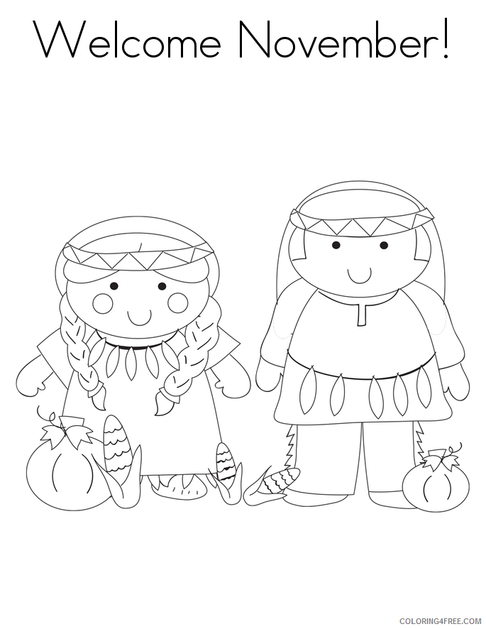 November Coloring Pages Welcome November Printable 2021 4398 Coloring4free