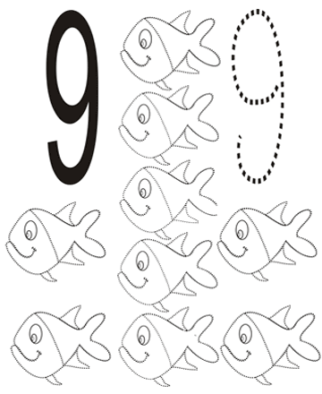 Number Coloring Pages number 9 Printable 2021 4422 Coloring4free