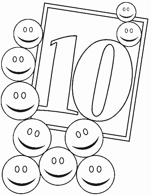 Number Coloring Pages numbers 10 Printable 2021 4424 Coloring4free