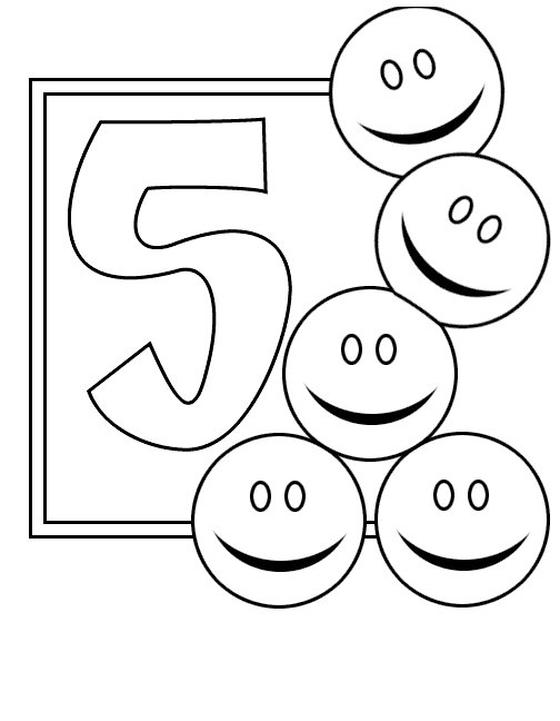 Number Coloring Pages numbers 5 Printable 2021 4428 Coloring4free