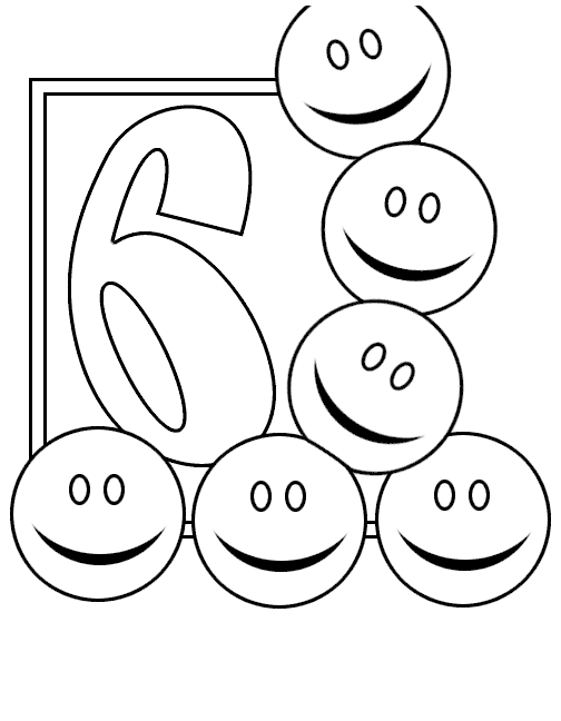 Number Coloring Pages numbers 6 Printable 2021 4429 Coloring4free