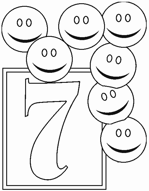 Number Coloring Pages numbers 7 Printable 2021 4430 Coloring4free