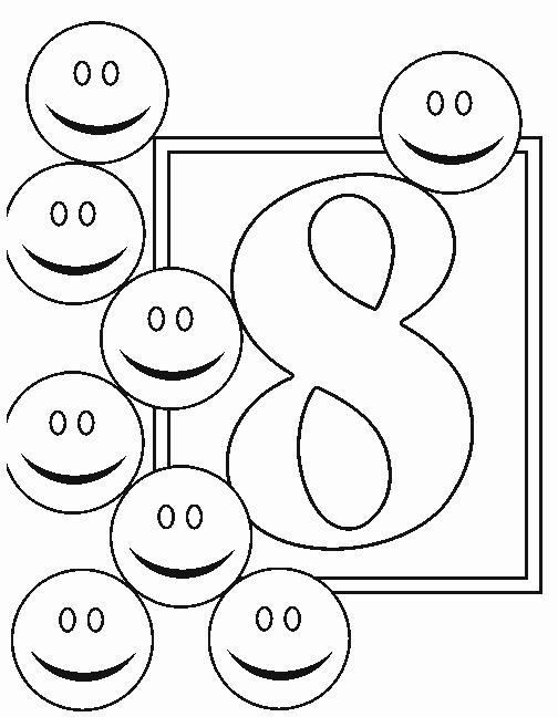 Number Coloring Pages numbers 8 Printable 2021 4431 Coloring4free