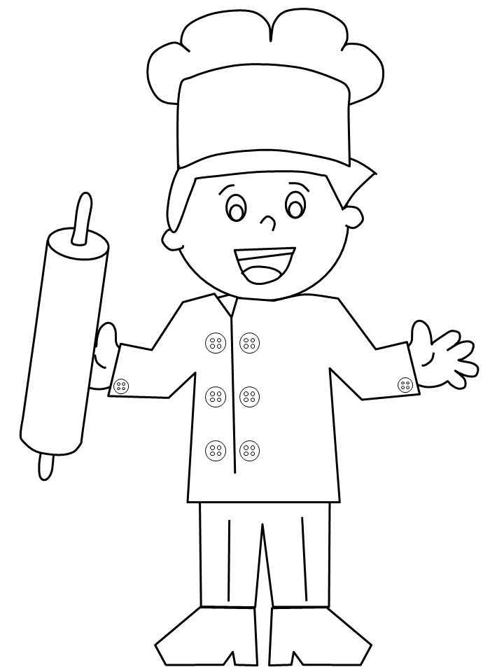 People Coloring Pages baker2 Printable 2021 4492 Coloring4free