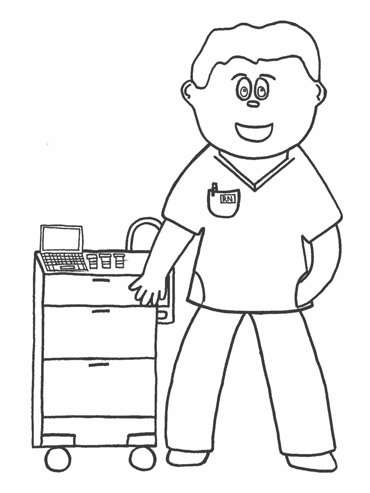 People Coloring Pages boynurse1 Printable 2021 4493 Coloring4free