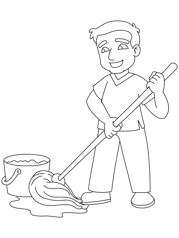 People Coloring Pages cleaner Printable 2021 4499 Coloring4free