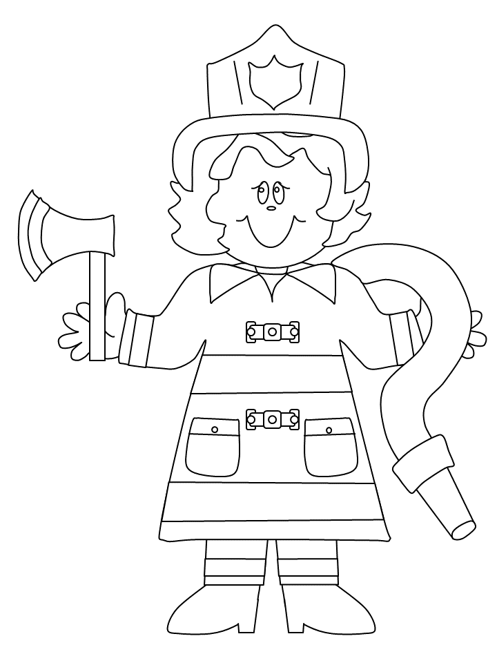 People Coloring Pages fire fighters 1 Printable 2021 4508 Coloring4free