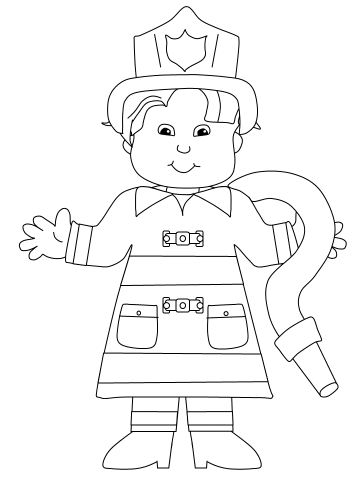 People Coloring Pages fire fighters 2 Printable 2021 4509 Coloring4free