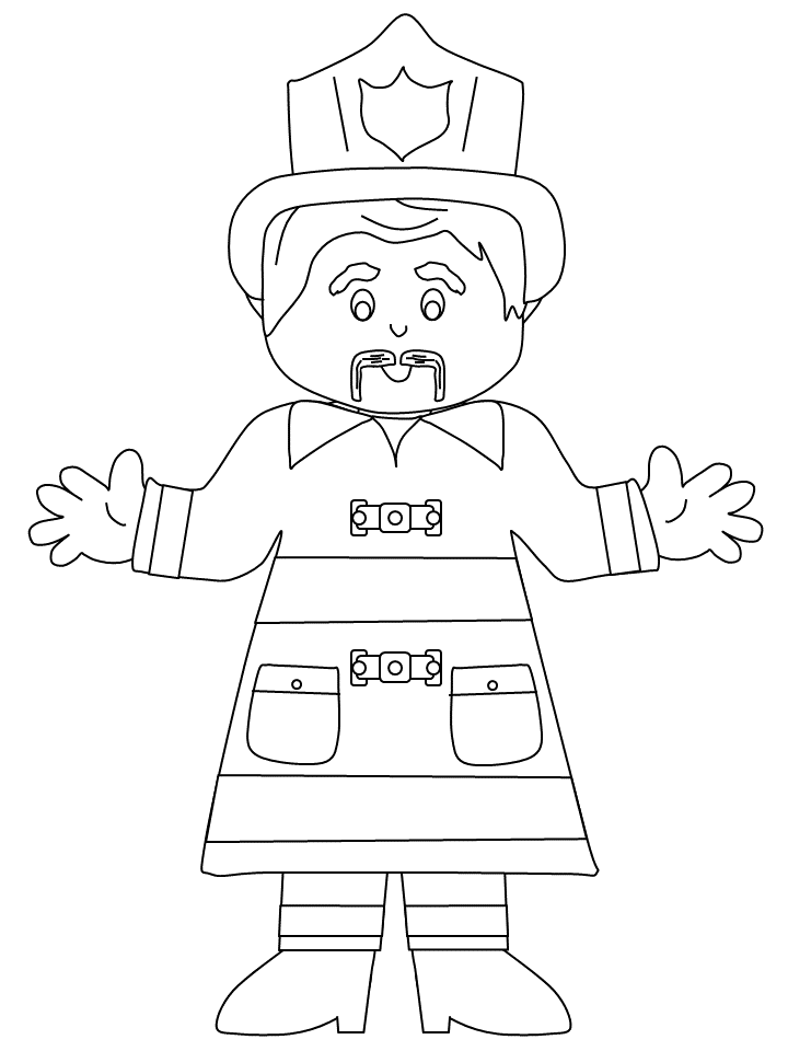 People Coloring Pages fire fighters 4 Printable 2021 4511 Coloring4free