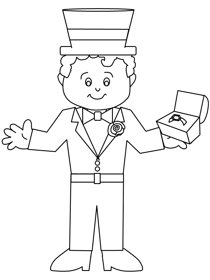 People Coloring Pages Groom Printable 2021 4512 Coloring4free Coloring4free Com