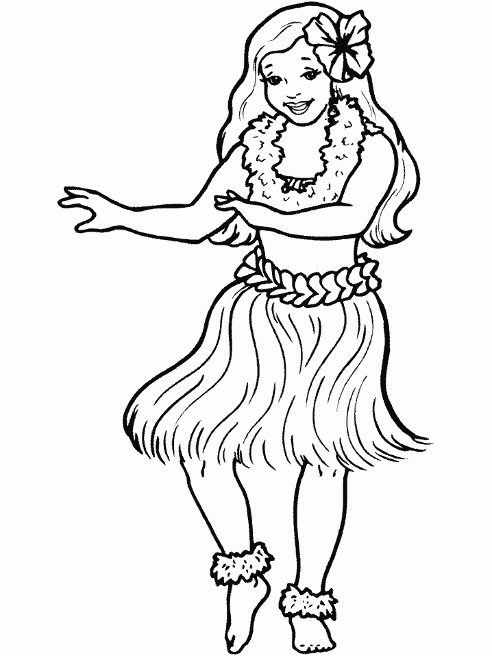 People Coloring Pages hula Printable 2021 4513 Coloring4free