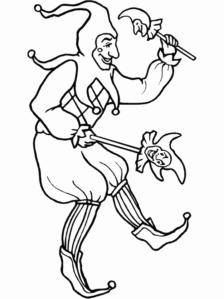 People Coloring Pages jester Printable 2021 4514 Coloring4free