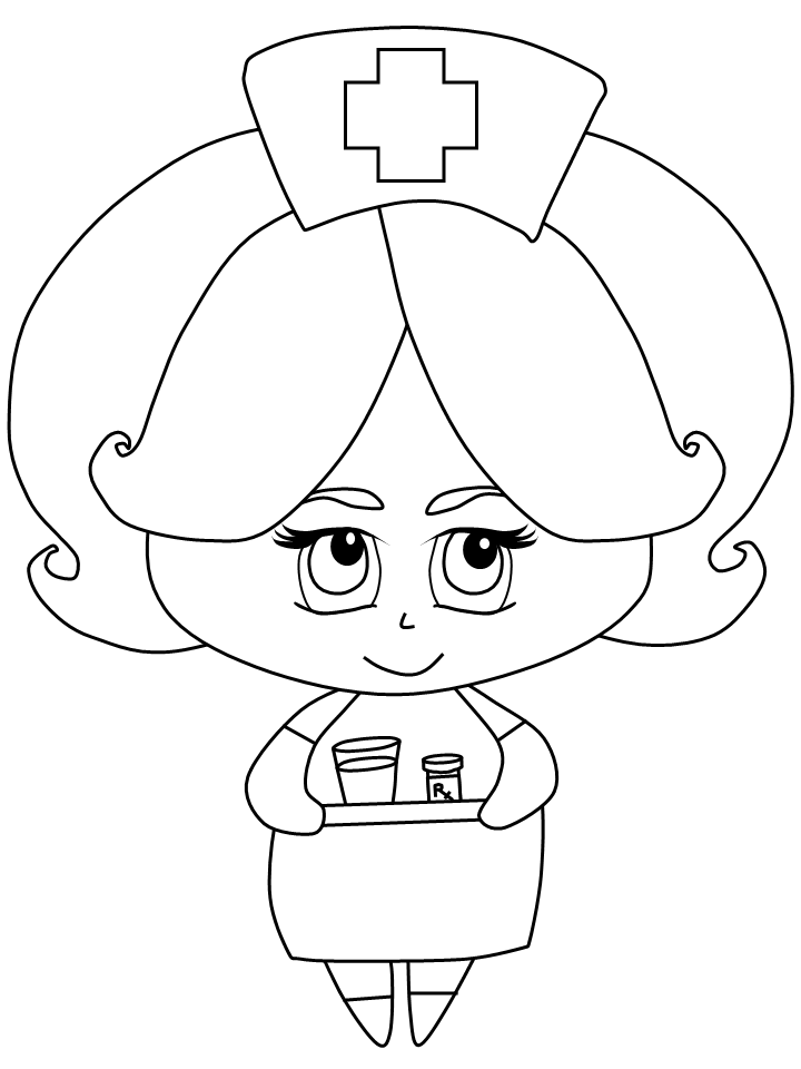 People Coloring Pages nurse12 Printable 2021 4519 Coloring4free