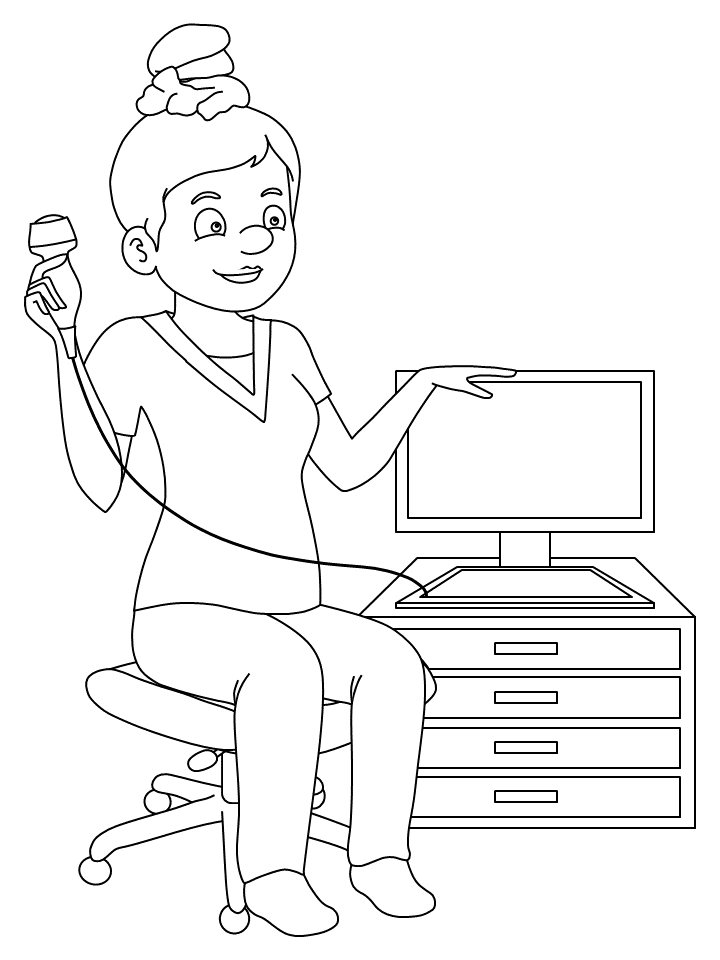 People Coloring Pages ultrasound technician Printable 2021 4529 Coloring4free