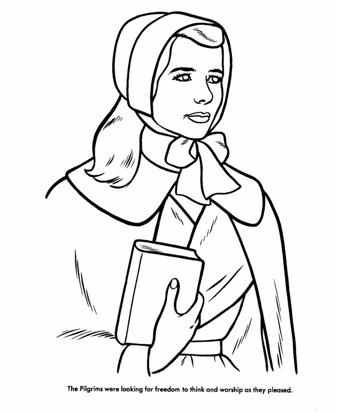 Pilgrim Coloring Pages Pilgrims found Freedom Printable 2021 4572 Coloring4free