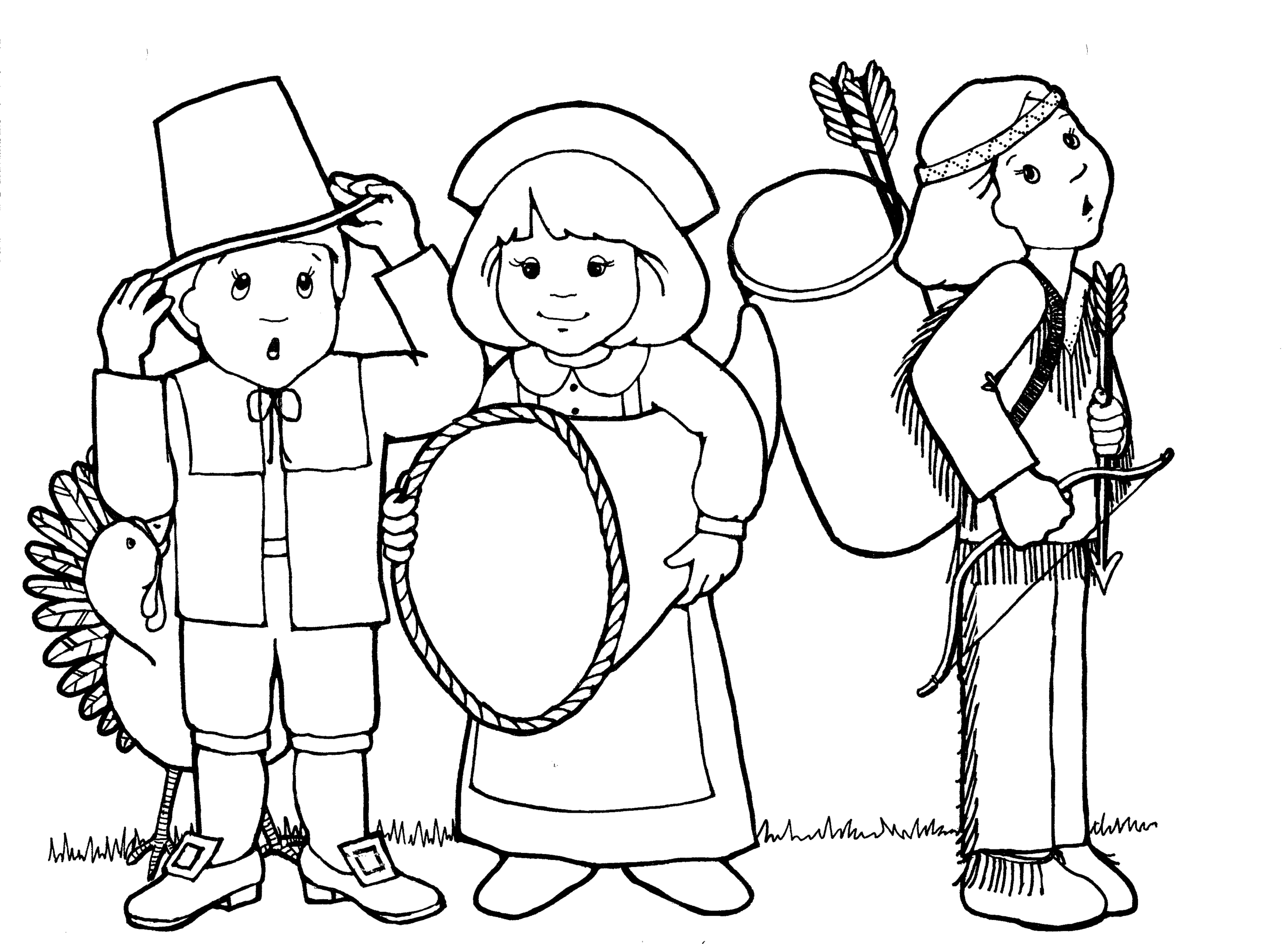 Pilgrim Coloring Pages printable pilgrim and indians for Printable 2021 4578 Coloring4free