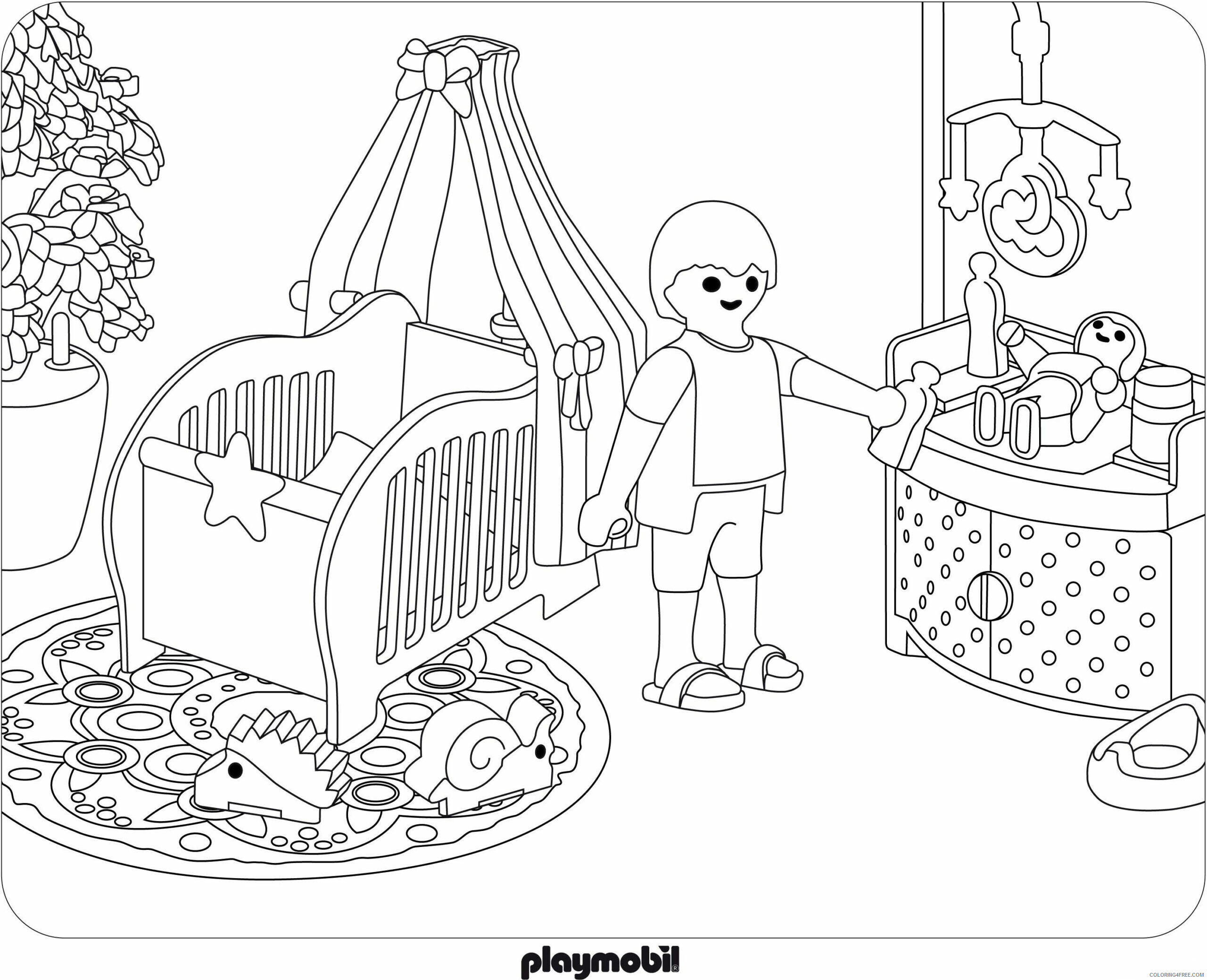 Playmobil Coloring Pages Playmobil Baby Printable 2021 4622 Coloring4free