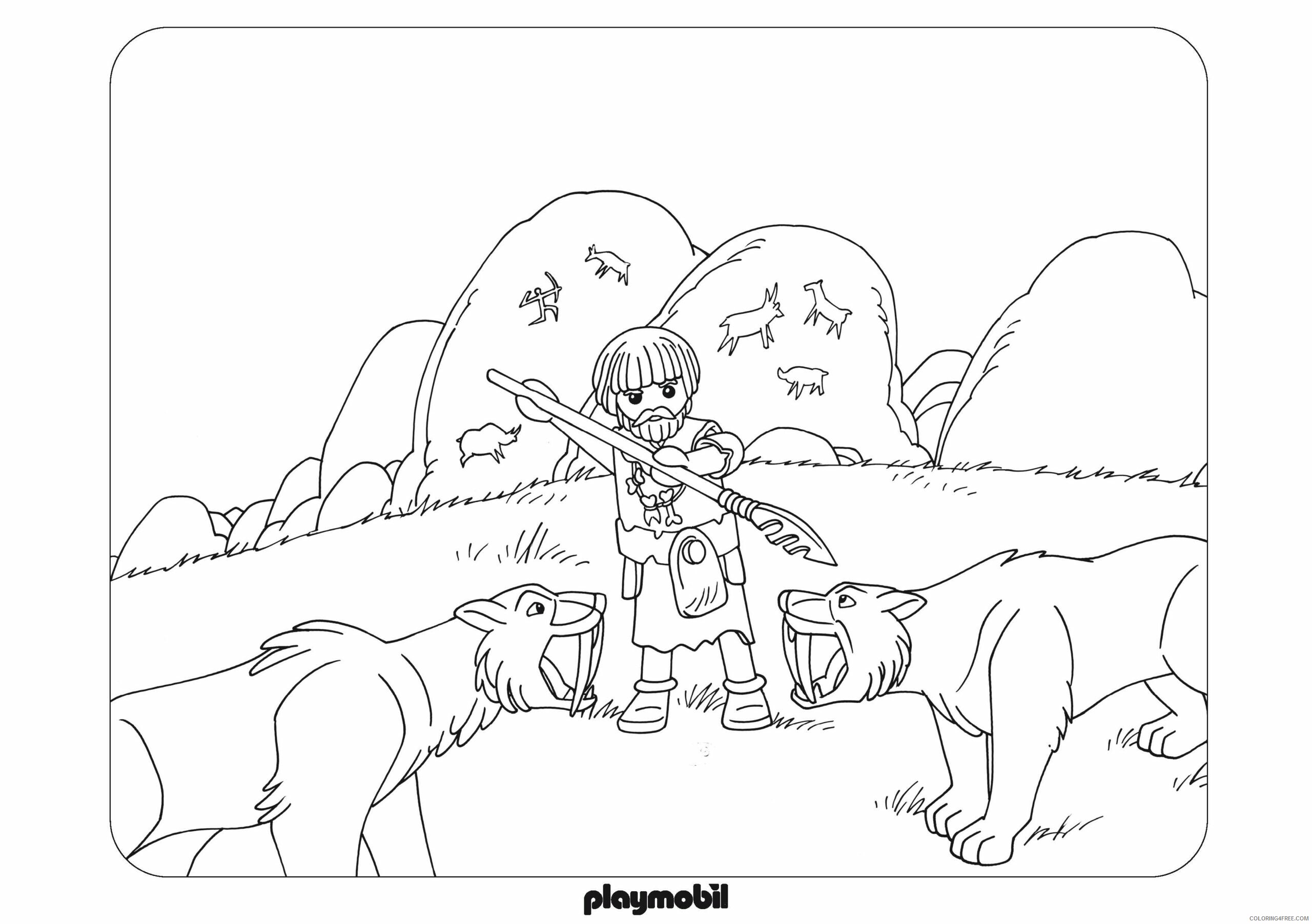 Playmobil Coloring Pages Playmobil Caveman Printable 2021 4624 Coloring4free