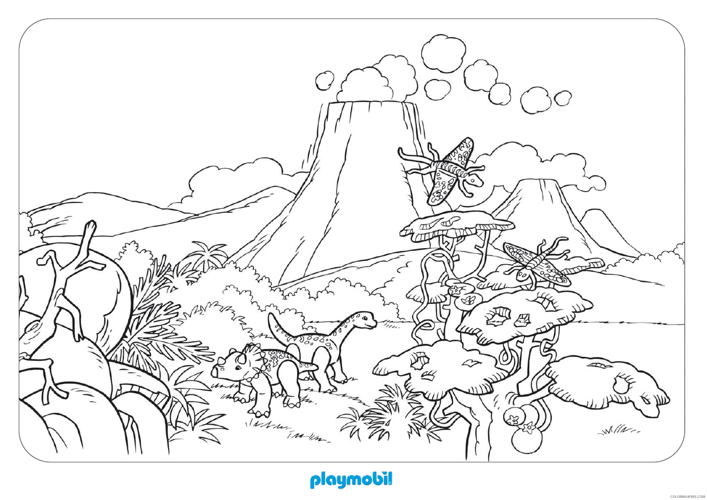 Playmobil Coloring Pages Playmobil Jurassic Scene Printable 2021 4647 Coloring4free