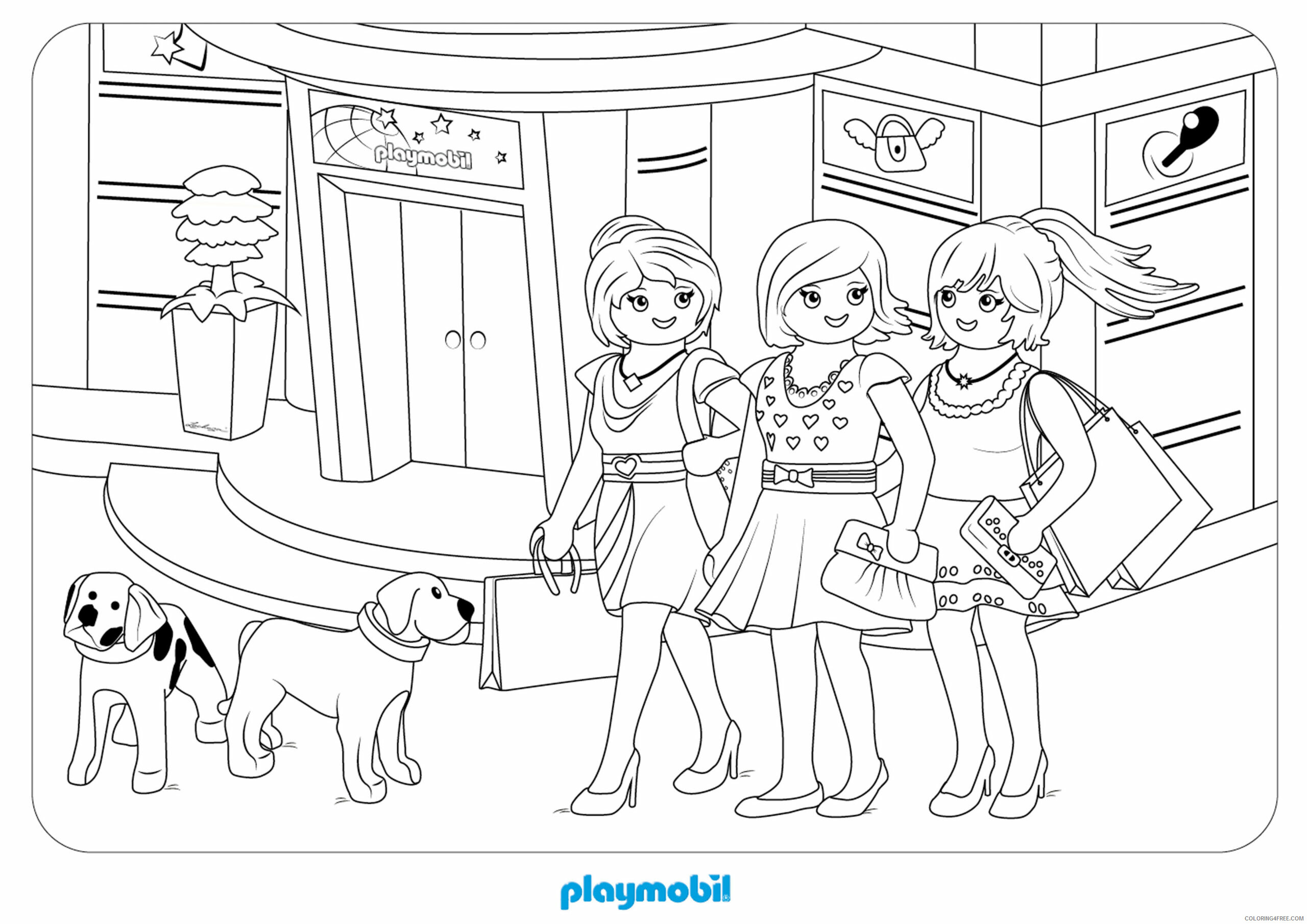 Playmobil Coloring Pages Playmobil Shopping Printable 2021 4652 Coloring4free