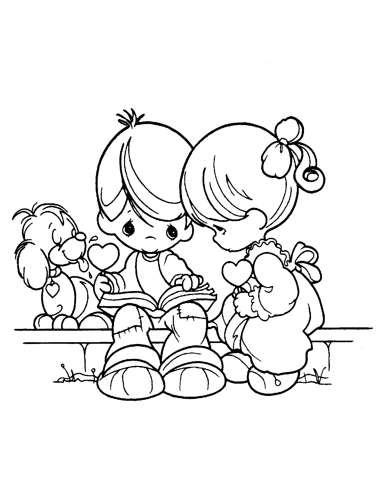Precious Moments Coloring Pages Cute Precious Moments Printable 2021 4708 Coloring4free
