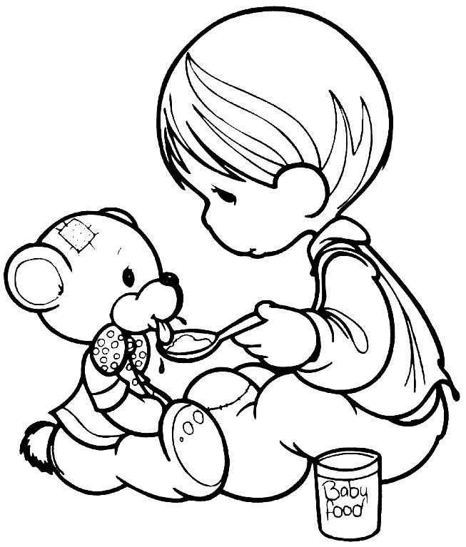 Precious Moments Coloring Pages Precious Moments Animals Printable 2021 4740 Coloring4free