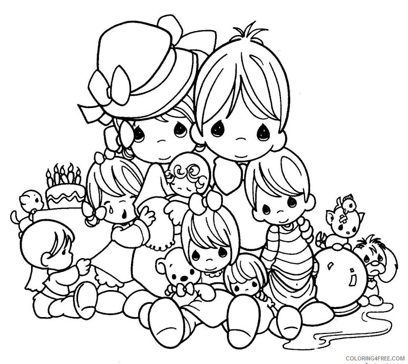 Precious Moments Coloring Pages Precious Moments Birthday Printable 2021 4716 Coloring4free