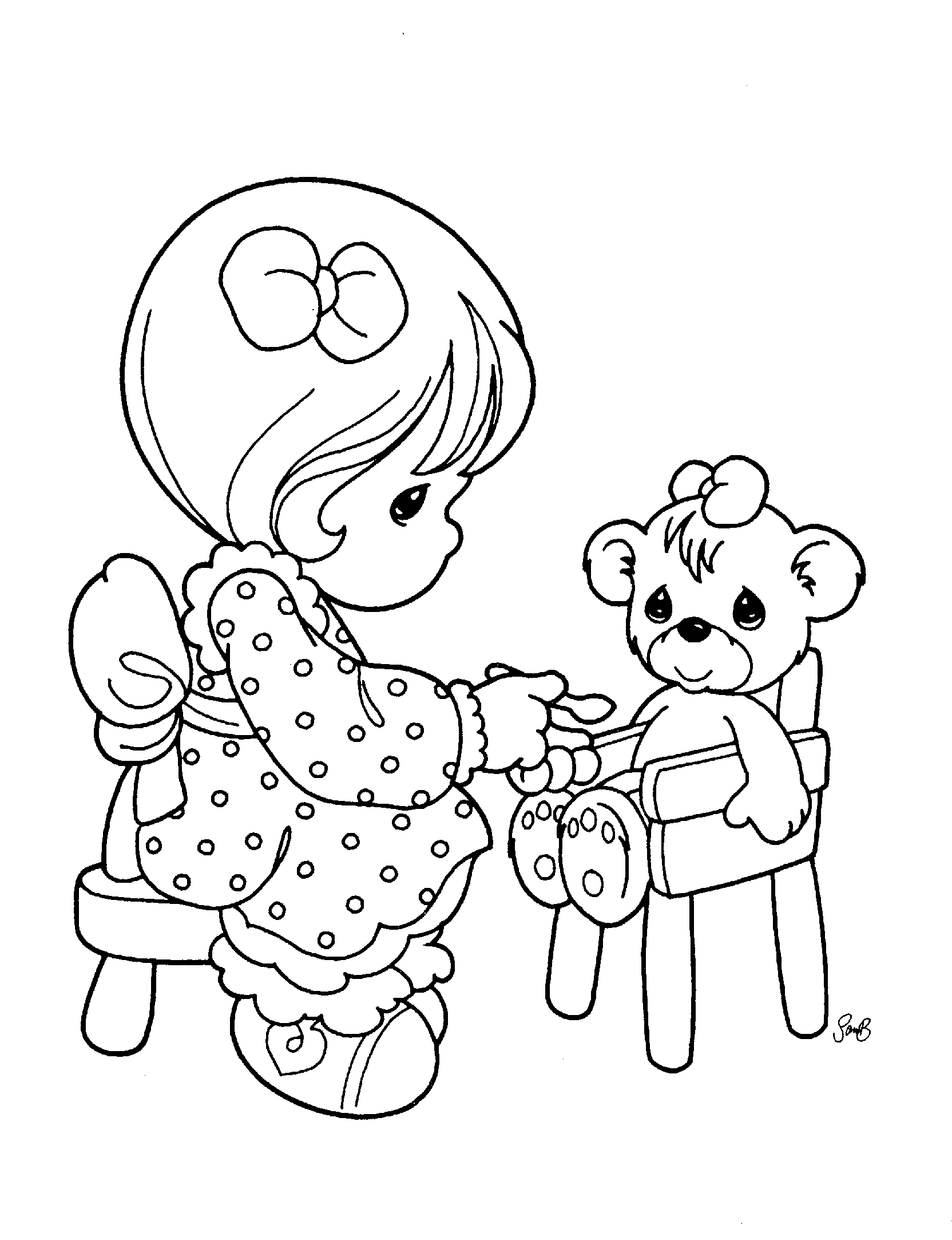 Precious Moments Coloring Pages Precious Moments Book Printable 2021 4718 Coloring4free